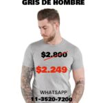 Remera Gris Para Sublimar Unisex