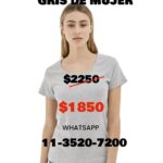 Remera Gris Para Sublimar Dama