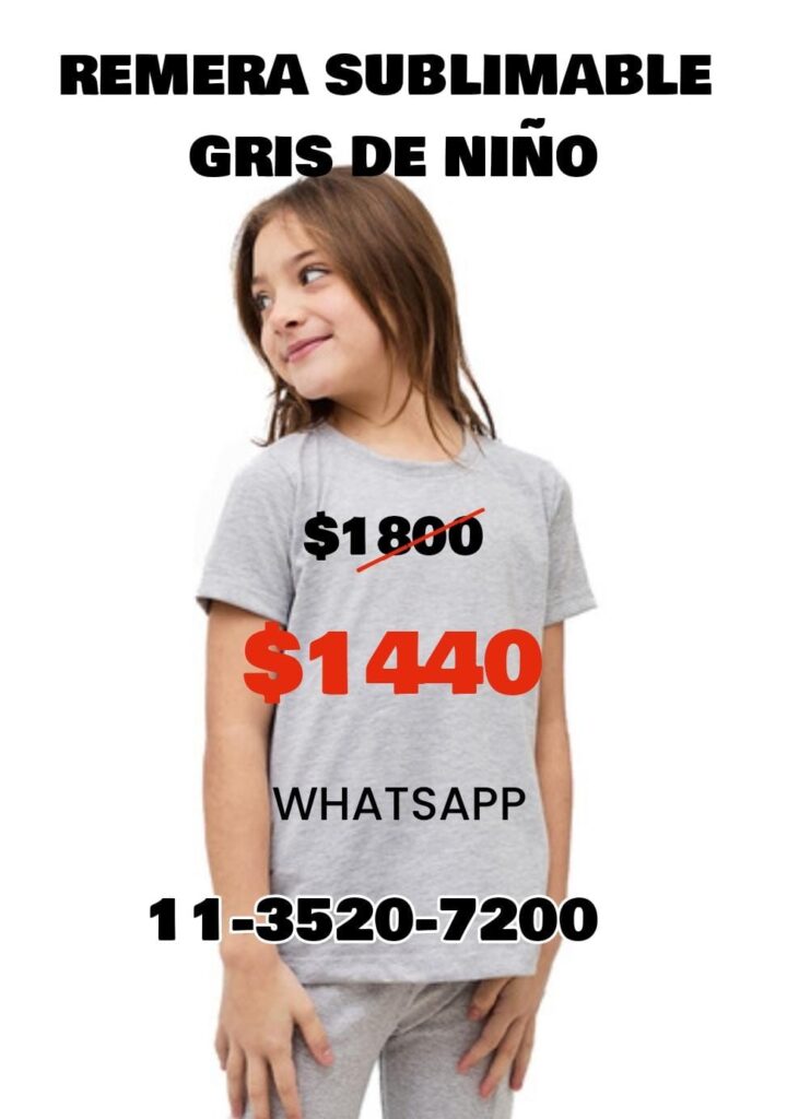 remeras para sublimar gris